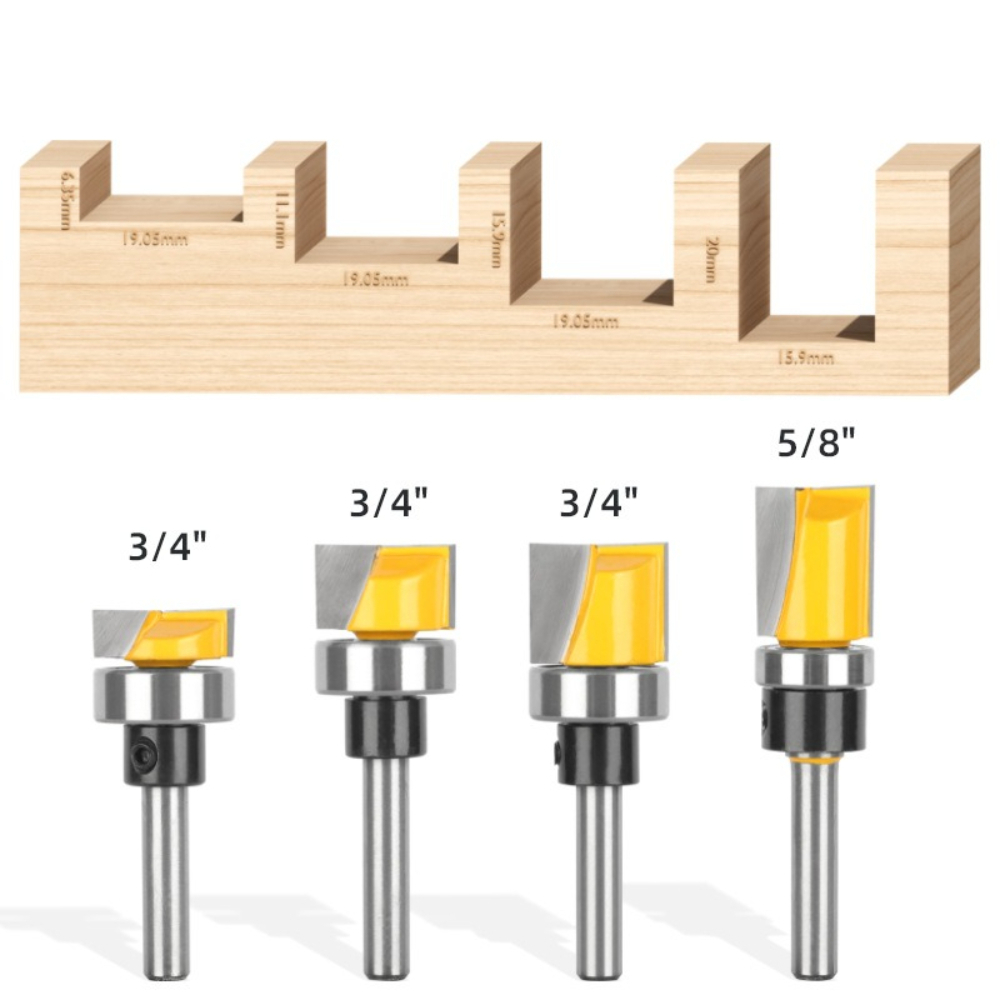 1/4Inch Shank Flush Trim Route - Woodworking Templates ulasan dan harga