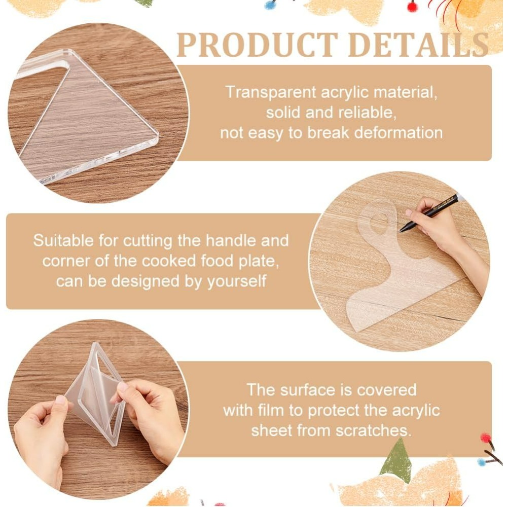 7Pcs Charcuterie Template Acry - Woodworking Templates ulasan dan harga