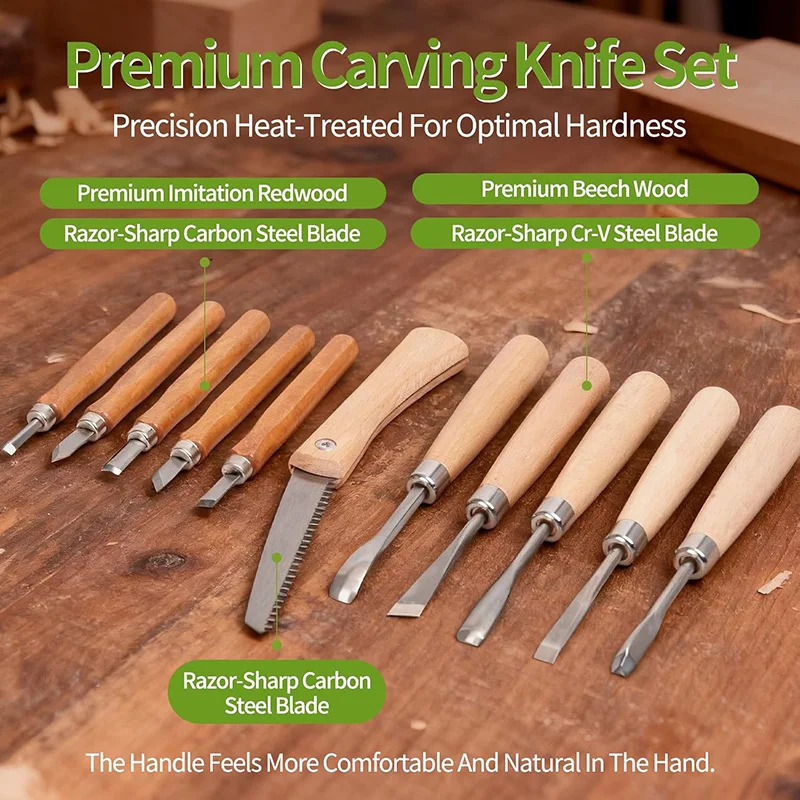 Wood Carving Kit 15Pcs Wood Ca - Woodworking Kits For Adults ulasan dan harga
