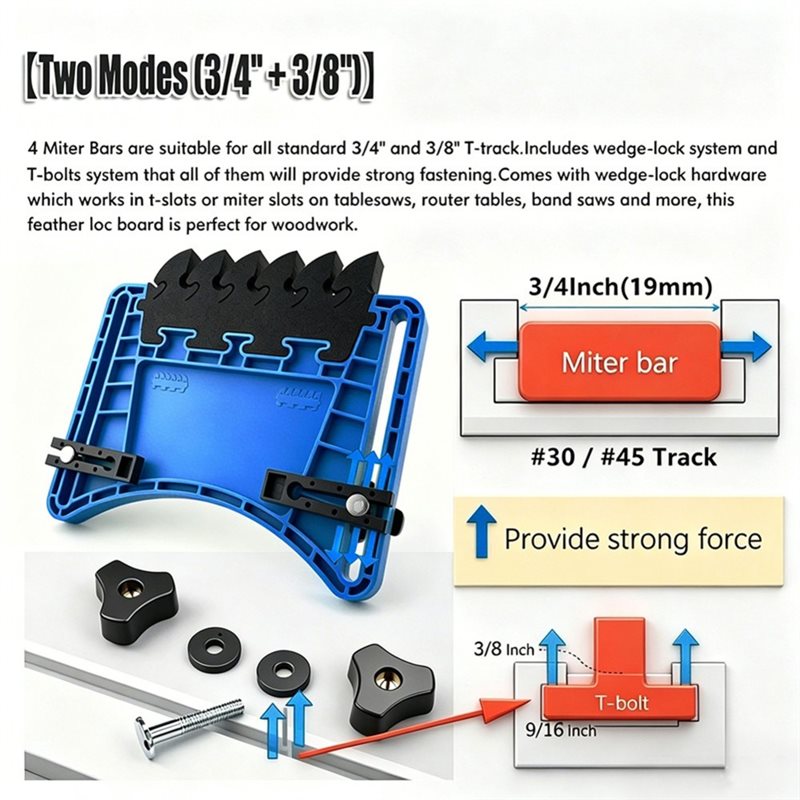 T19C Feather Board Anti-Kickba - Woodworking Kickback ulasan dan harga