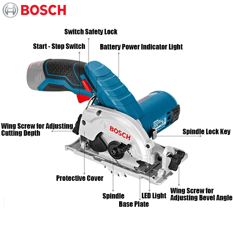 BOSCH GKS 12V-LI Electric Circ - Woodworking Saw ulasan dan harga