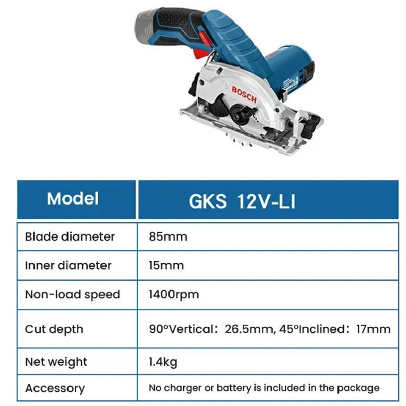 BOSCH GKS 12V-LI Electric Circ - Woodworking Saw ulasan dan harga