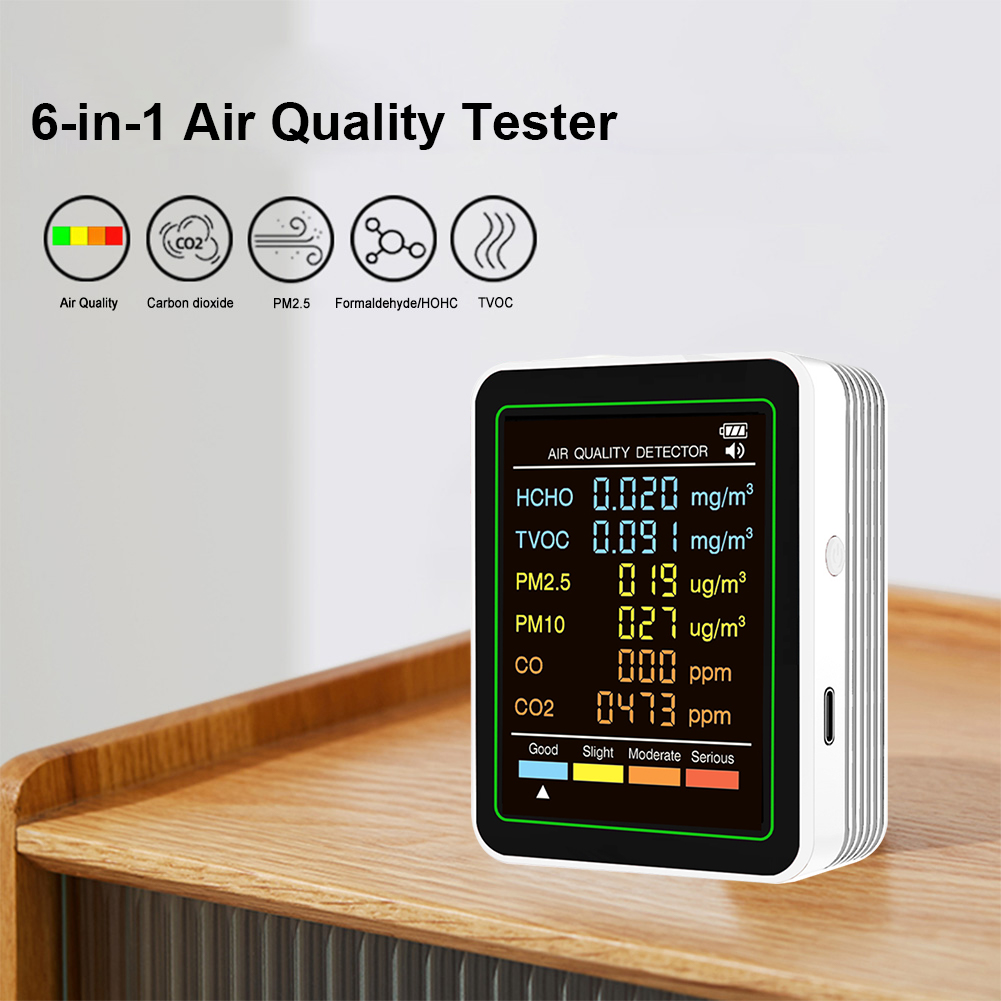 6-in-1 Air Quality Meter Real- - Woodworking Japanese Tools ulasan dan harga