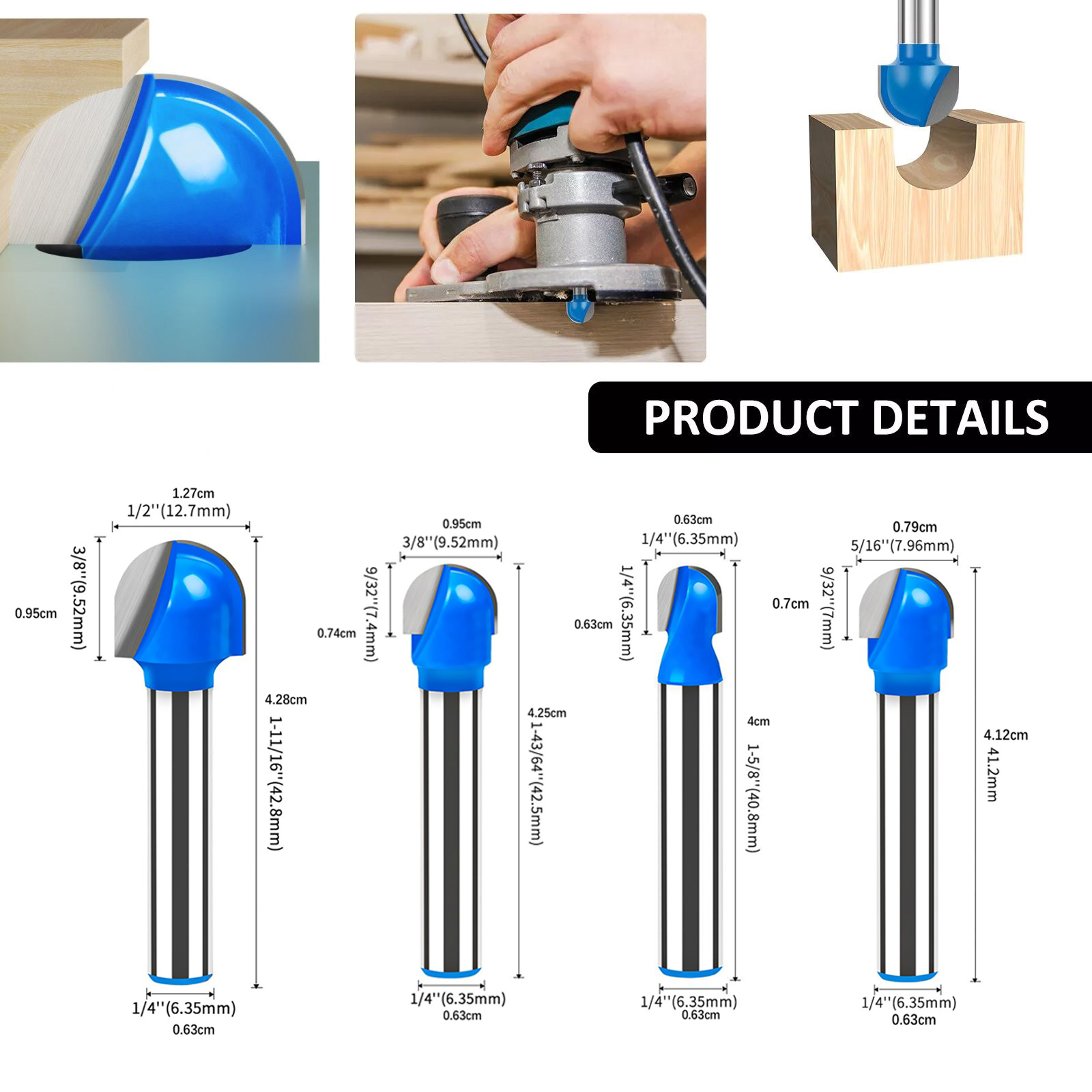 4Pcs 1/4