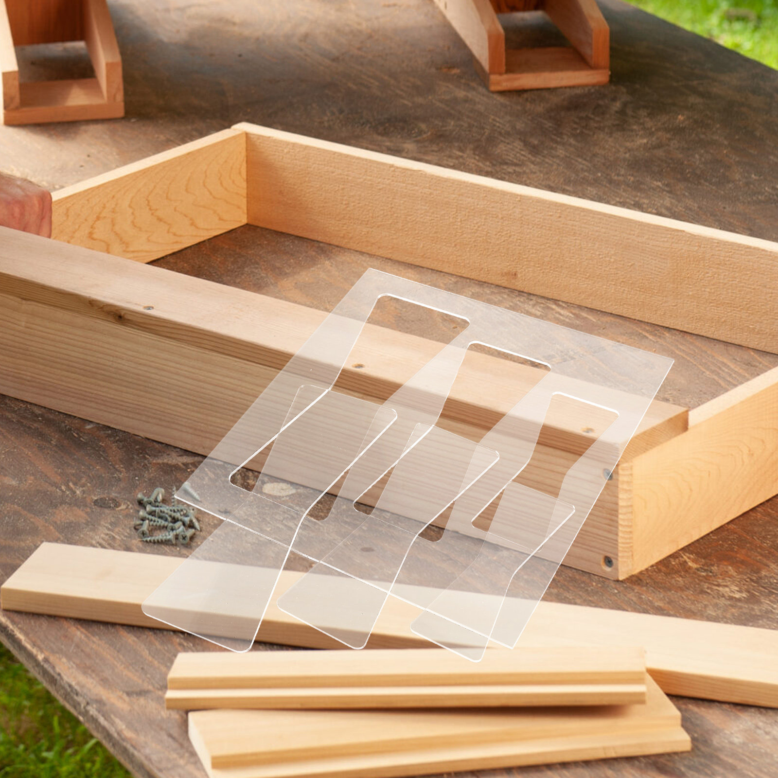 2Pcs Acrylic Woodworking Templ - Woodworking Templates ulasan dan harga