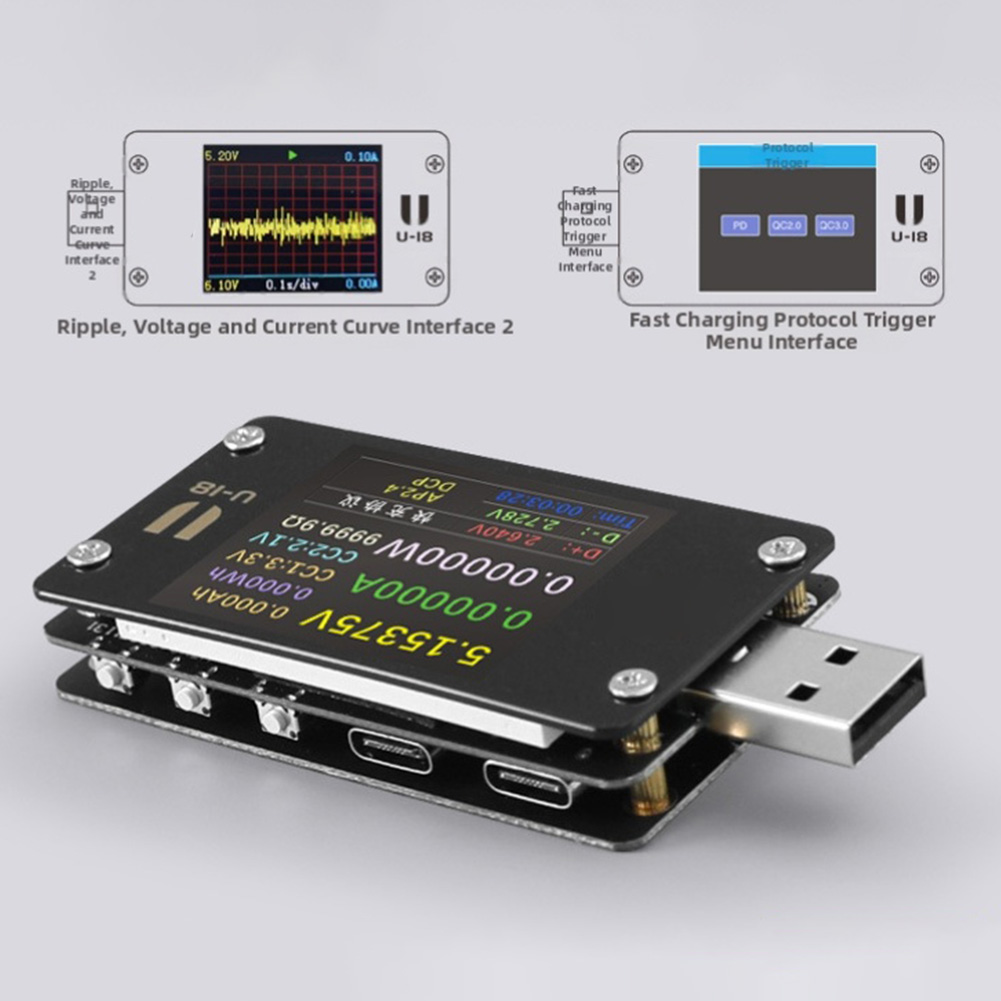 U18 USB Ammeter Voltmeter 6.5A - Woodworking Qc ulasan dan harga